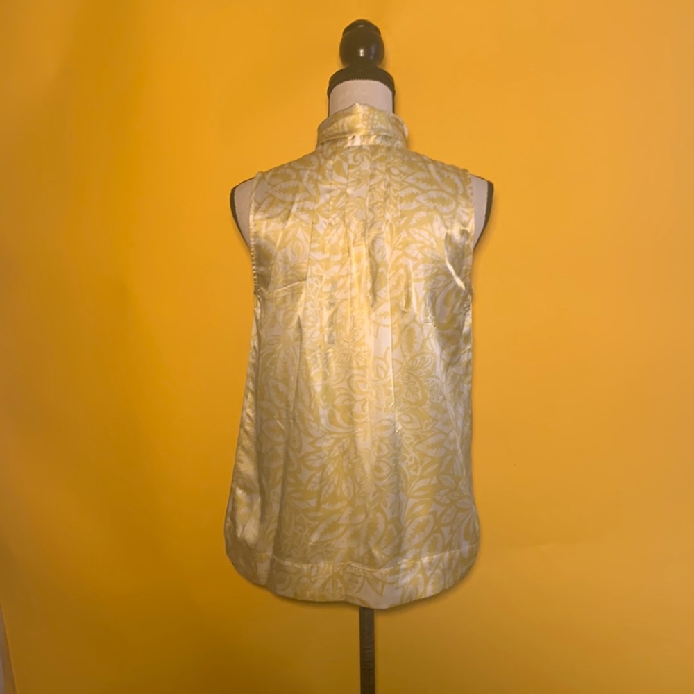 CABI SILK sleeveless bow blouse - Picture 3 of 7